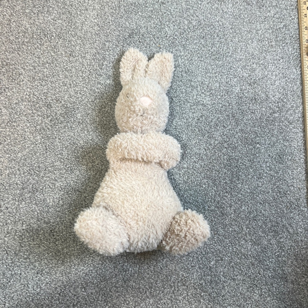Jellycat Bunny huddles Plush Beige Shaggy Rabbit toy 13inch nwt folded arms‎